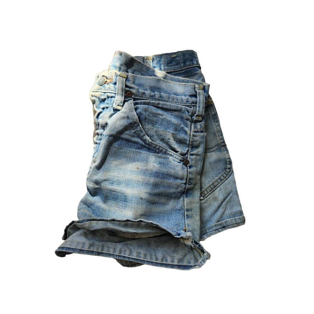70s Distressed LEE Rider Denim Cutoffs Shorts Jean Vintage